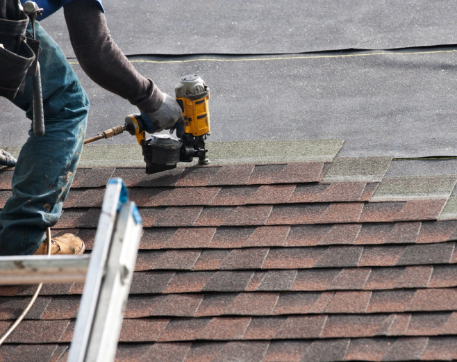 roofers installing new roof